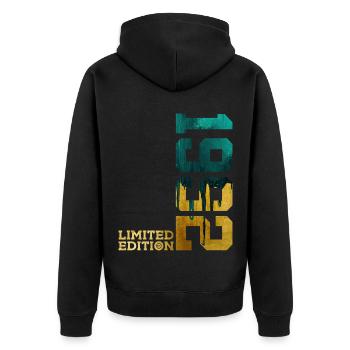 34E ANNIVERSAIRE ÉDITION LIMITÉE 1992 - Veste à capuche bio Premium Unisexe - noir - Dos - Nico (187cm)