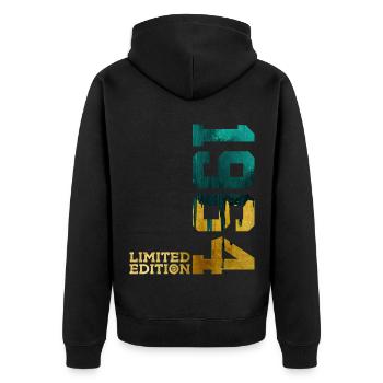 62ND BIRTHDAY LIMITED EDITION 1964 - Unisex Premium Organic Zip Hoodie - black - Back - Nico (187cm)