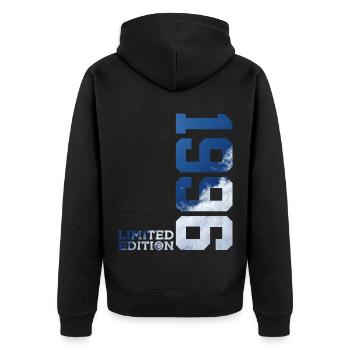 ÉDITION LIMITÉE 30E ANNIVERSAIRE 1996 - Veste à capuche bio Premium Unisexe - noir - Dos - Nico (187cm)