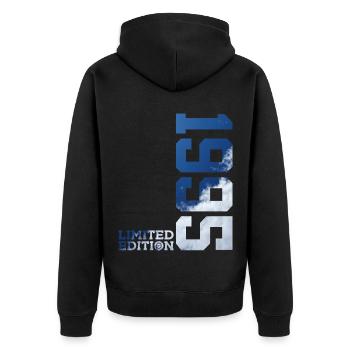 LIMITED EDITION 1995 31ST BIRTHDAY - Unisex Premium Organic Zip Hoodie - black - Back - Nico (187cm)