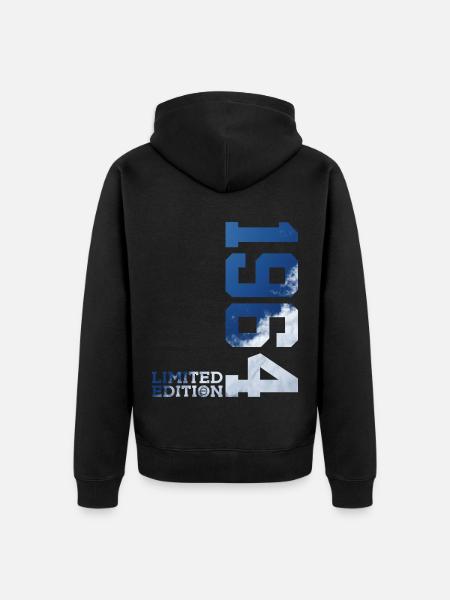 LIMITED EDITION 1964 62ND BIRTHDAY - Unisex Premium Organic Zip Hoodie - black