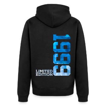 27TH BIRTHDAY LIMITED EDITION 1999 - Unisex Premium Organic Zip Hoodie - black - Back - Nico (187cm)