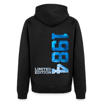 42E ANNIVERSAIRE ÉDITION LIMITÉE 1984 - Veste à capuche bio Premium Unisexe - noir - Dos - Nico (187cm)