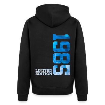 41E ANNIVERSAIRE ÉDITION LIMITÉE 1985 - Veste à capuche bio Premium Unisexe - noir - Dos - Nico (187cm)