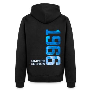 60E ANNIVERSAIRE ÉDITION LIMITÉE 1966 - Veste à capuche bio Premium Unisexe - noir - Dos - Nico (187cm)