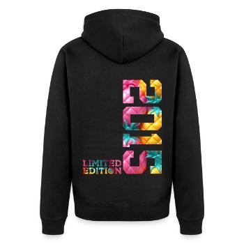 11E ANNIVERSAIRE ÉDITION LIMITÉE 2015 - Veste à capuche bio Premium Unisexe - noir - Dos - Nico (187cm)