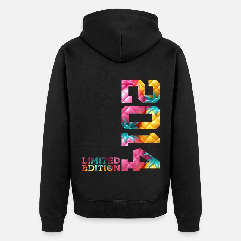 12E ANNIVERSAIRE ÉDITION LIMITÉE 2014 - Veste à capuche bio Premium Unisexe - noir