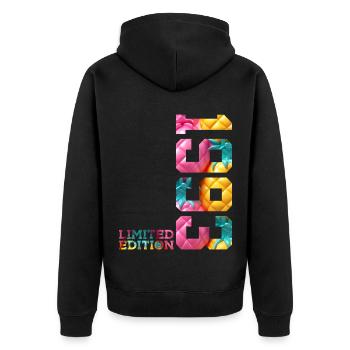 33RD BIRTHDAY LIMITED EDITION 1993 - Unisex Premium Organic Zip Hoodie - black - Back - Nico (187cm)