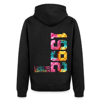 34TH BIRTHDAY LIMITED EDITION 1992 - Unisex Premium Organic Zip Hoodie - black - Back - Nico (187cm)