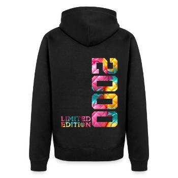 26TH ANNIVERSARY LIMITED EDITION 2000 - Unisex Premium Organic Zip Hoodie - black - Back - Nico (187cm)