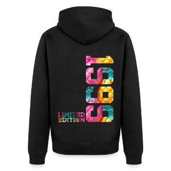 27TH BIRTHDAY LIMITED EDITION 1999 - Unisex Premium Organic Zip Hoodie - black - Back - Nico (187cm)