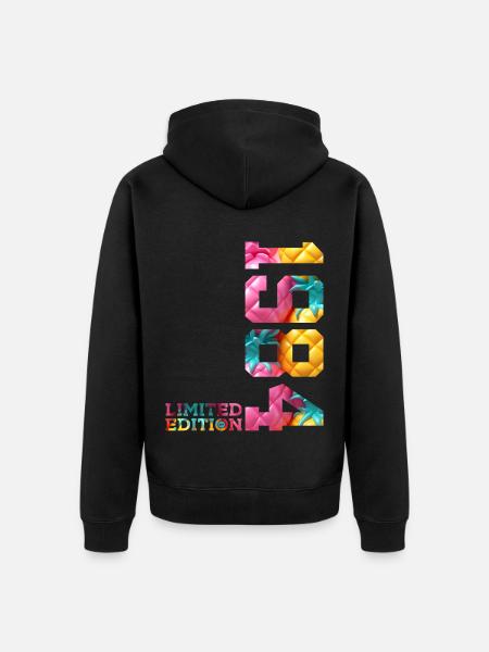 42E ANNIVERSAIRE ÉDITION LIMITÉE 1984 - Veste à capuche bio Premium Unisexe - noir