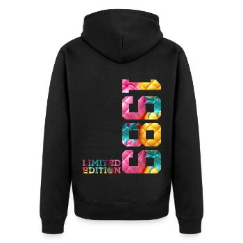 37TH BIRTHDAY LIMITED EDITION 1989 - Unisex Premium Organic Zip Hoodie - black - Back - Nico (187cm)