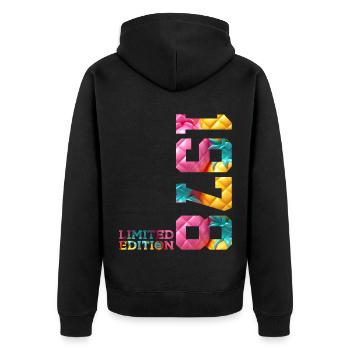 48TH BIRTHDAY LIMITED EDITION 1978 - Unisex Premium Organic Zip Hoodie - black - Back - Nico (187cm)