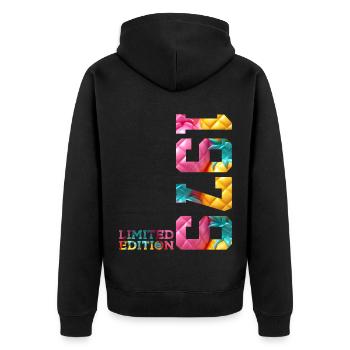 47TH BIRTHDAY LIMITED EDITION 1979 - Unisex Premium Organic Zip Hoodie - black - Back - Nico (187cm)