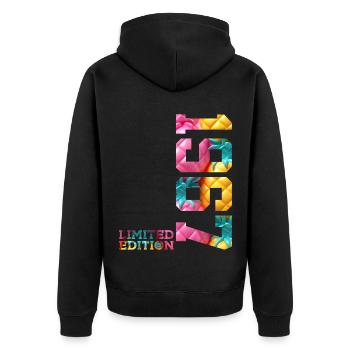 59TH BIRTHDAY LIMITED EDITION 1967 - Unisex Premium Organic Zip Hoodie - black - Back - Nico (187cm)
