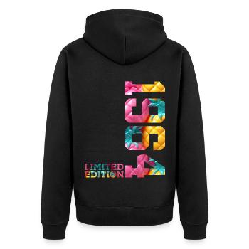 62ND BIRTHDAY LIMITED EDITION 1964 - Unisex Premium Organic Zip Hoodie - black - Back - Nico (187cm)