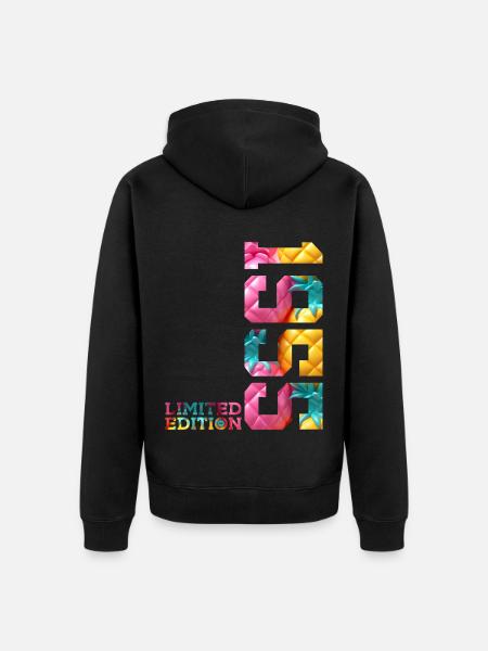71ST BIRTHDAY LIMITED EDITION 1955 - Unisex Premium Organic Zip Hoodie - black