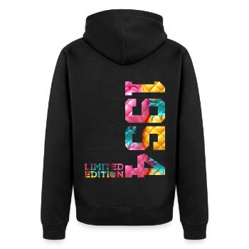 72E ANNIVERSAIRE ÉDITION LIMITÉE 1954 - Veste à capuche bio Premium Unisexe - noir - Dos - Nico (187cm)