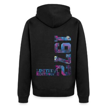 54TH BIRTHDAY 54 YEARS LIMITED EDITION 1972 - Unisex Premium Organic Zip Hoodie - black - Back - Nico (187cm)