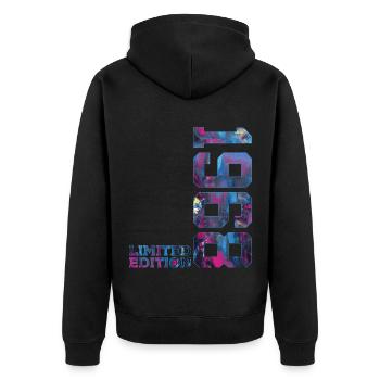 58TH BIRTHDAY 58 YEARS LIMITED EDITION 1968 - Unisex Premium Organic Zip Hoodie - black - Back - Nico (187cm)
