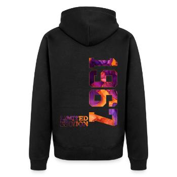 59. GEBURTSTAG 59 JAHRE LIMITED EDITION 1967 - Unisex Premium Bio Zip Hoodie - Schwarz - Hinten - Nico (187cm)