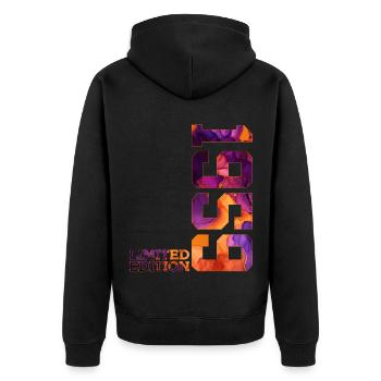 67. GEBURTSTAG 67 JAHRE LIMITED EDITION 1959 - Unisex Premium Bio Zip Hoodie - Schwarz - Hinten - Nico (187cm)