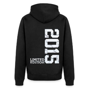 11E ANNIVERSAIRE ÉDITION LIMITÉE 2015 - Veste à capuche bio Premium Unisexe - noir - Dos - Nico (187cm)
