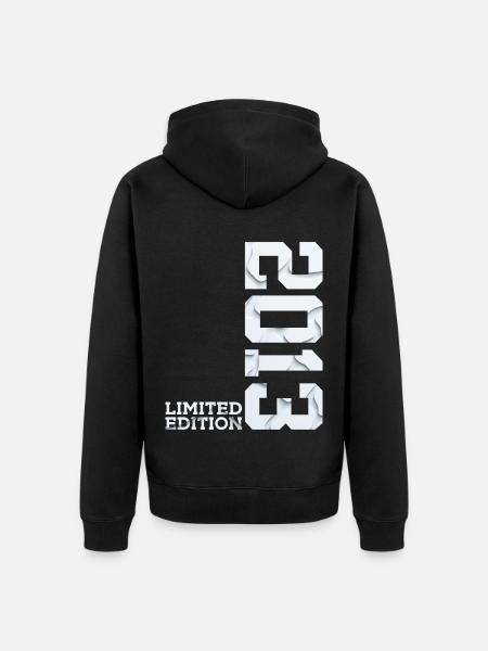 13E ANNIVERSAIRE ÉDITION LIMITÉE 2013 - Veste à capuche bio Premium Unisexe - noir