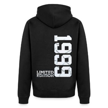 27TH BIRTHDAY LIMITED EDITION 1999 - Unisex Premium Organic Zip Hoodie - black - Back - Nico (187cm)