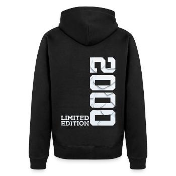 26TH ANNIVERSARY LIMITED EDITION 2000 - Unisex Premium Organic Zip Hoodie - black - Back - Nico (187cm)