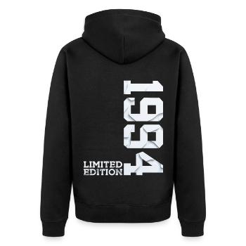 32ND BIRTHDAY LIMITED EDITION 1994 - Unisex Premium Organic Zip Hoodie - black - Back - Nico (187cm)