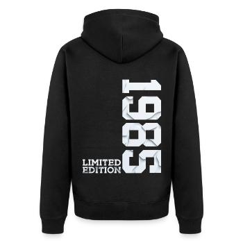 41ST BIRTHDAY LIMITED EDITION 1985 - Unisex Premium Organic Zip Hoodie - black - Back - Nico (187cm)
