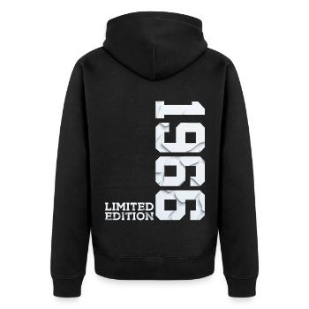 60E ANNIVERSAIRE ÉDITION LIMITÉE 1966 - Veste à capuche bio Premium Unisexe - noir - Dos - Nico (187cm)