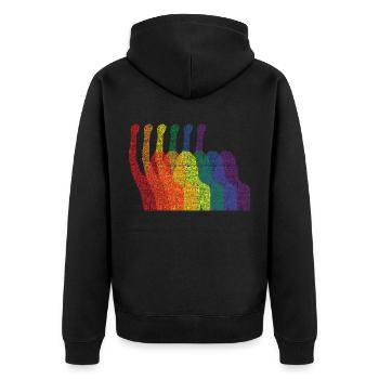 Journée internationale de la femme LGBTQ Cadeau De Girlpower - Veste à capuche bio Premium Unisexe - noir - Dos - Nico (187cm)