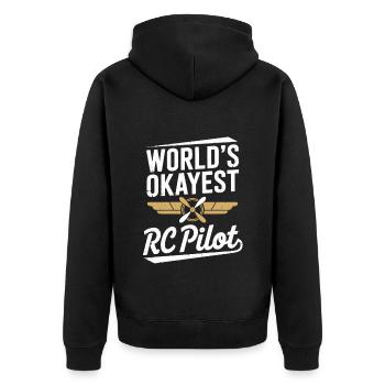 Worlds Okayest RC pilote drôle avion RC - Veste à capuche bio Premium Unisexe - noir - Dos - Nico (187cm)
