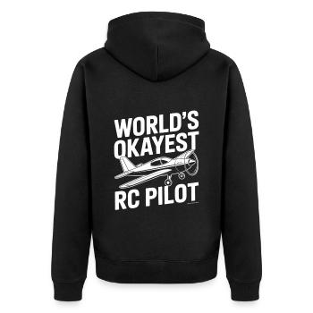 Worlds Okayest RC pilote drôle avion RC - Veste à capuche bio Premium Unisexe - noir - Dos - Nico (187cm)