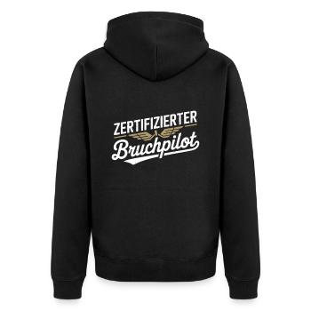 RC Airplane Saying Funny Model Airplane - Unisex Premium Organic Zip Hoodie - black - Back - Nico (187cm)