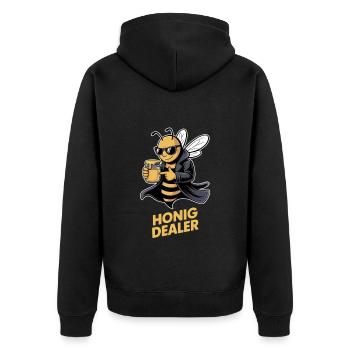 Drôle d’apiculteur disant abeilles miel marchand de miel - Veste à capuche bio Premium Unisexe - noir - Dos - Nico (187cm)