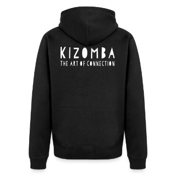 Kizomba - The Art of Connection - Unisex Premium Organic Zip Hoodie - black - Back - Nico (187cm)
