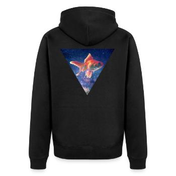 GALAXY GOLDFISH Carassius auratus CADEAUX PÊCHEUR - Veste à capuche bio Premium Unisexe - noir - Dos - Nico (187cm)