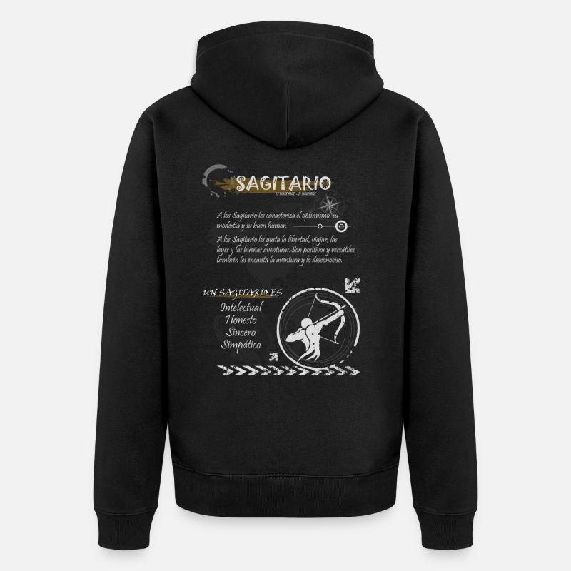 SAGITTAIRE SIGNER - Veste à capuche bio Premium Unisexe - noir