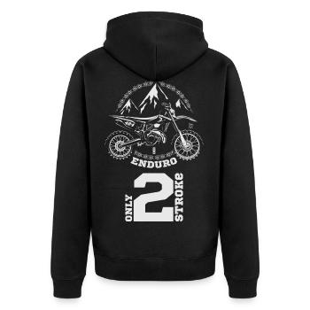 Enduro 2T - Veste à capuche bio Premium Unisexe - noir - Dos - Nico (187cm)