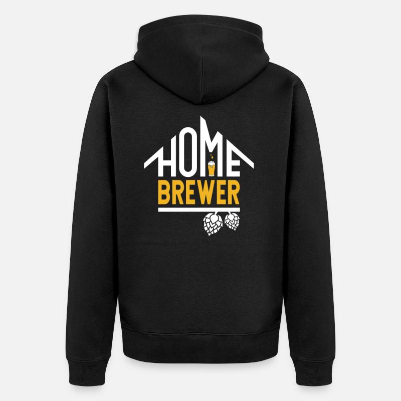 Logo du brasseur Hobby - Veste à capuche bio Premium Unisexe - noir