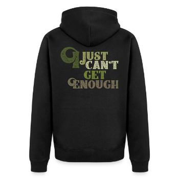 I JUST CANT GET ENOUGH - Unisex Premium Organic Zip Hoodie - black - Back - Nico (187cm)