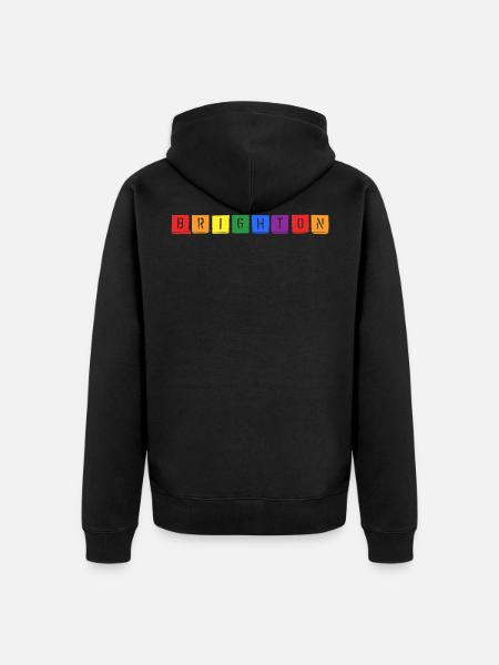 Rainbow Brighton! - Unisex Premium Bio Zip Hoodie - Schwarz
