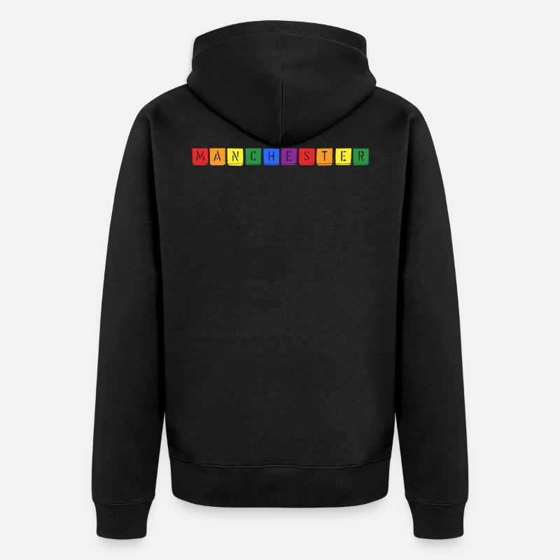 Rainbow Manchester - Veste à capuche bio Premium Unisexe - noir