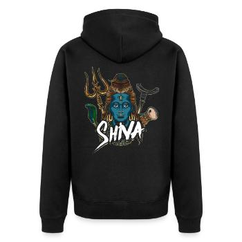 Don de divinité hindouisme Shiva - Veste à capuche bio Premium Unisexe - noir - Dos - Nico (187cm)