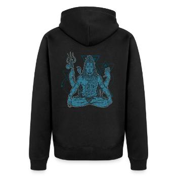 Shiva Hindu dieu Nataraja Bhairava - Veste à capuche bio Premium Unisexe - noir - Dos - Nico (187cm)