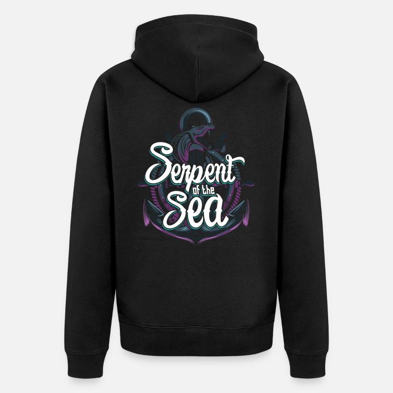 serpent de mer - Veste à capuche bio Premium Unisexe - noir